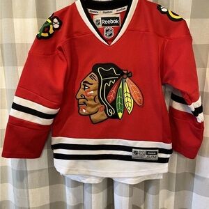 Chicago Blackhawks Kids Hockey Red and Black Hockey Jersey